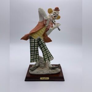 1986 Meneghettii/Pucci Clown Statue by Marzia - Collectible Clown Fiddler